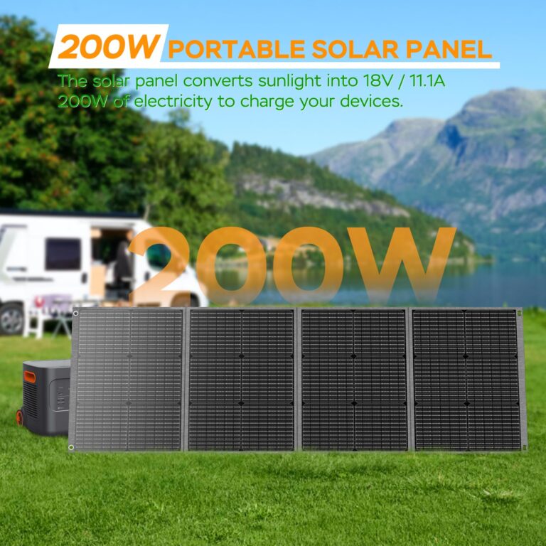 MARBERO 200W Portable Solar Panel for Power Station & USB/DC Devices 200 Watt Foldable Solar Charger >23% High Efficiency IP68 Waterproof Compatible with Solar Generator for Camping RV Outdoor Cloudy - Image 8