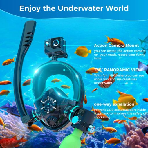 SMACO Mini Scuba Tank with Snorkel Mask 0.5L Portable Small Diving Tank with Full Face Diving Mask Reusable DOT Certified Pony Bottle Diving Cylinder Kit for Snorkeling Recreational Diving S300Plus - Image 6