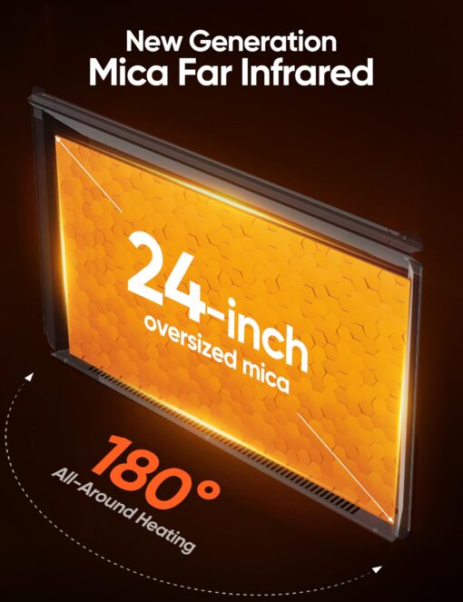 Ballu Mica Infrared Space Heater Indoor Use,1500W Electric Panel Heater with Program Thermostat,Wifi App Control,Portable Stand Wall Mount Room Heater for Large Room Energy Efficient,Work with Alexa - Image 6