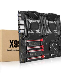 SHANGZHAOYUAN X99 Dual CPU Motherboard LGA 2011-3 Server Motherboard for Intel i7 5th/6th Gen Xeon E5 V3/V4 Series (E-ATX, 8*DDR4 ECC Max 256G, 2*NVME M.2, 2*Gb LAN, SATA 3.0, PCIe 3.0)