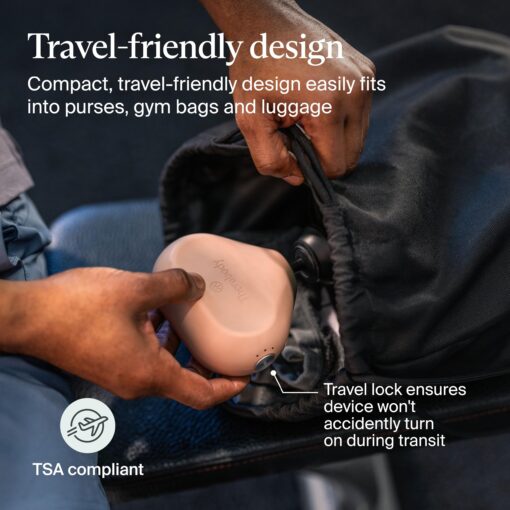 TheraGun Mini by Therabody (3rd Generation) – Ultra-Portable Massage Gun and Travel Essential for Fast, Effective Pain and Tension Relief Anywhere, Desert Rose - Image 7