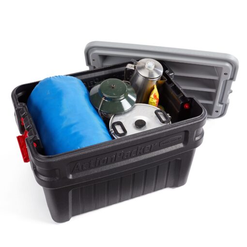 Rubbermaid ActionPacker️ 24 Gal Lockable Storage Box Pack of 2, Outdoor, Industrial, Rugged, Grey and Black - Image 7
