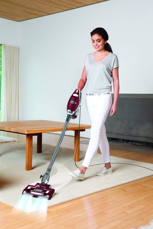 Shark HV322 Rocket Deluxe Pro Corded Stick Vacuum with LED Headlights, XL Dust Cup, Lightweight, Perfect for Pet Hair Pickup, Converts to a Hand Vacuum, with Pet Attachments, Bordeaux/Silver - Image 4