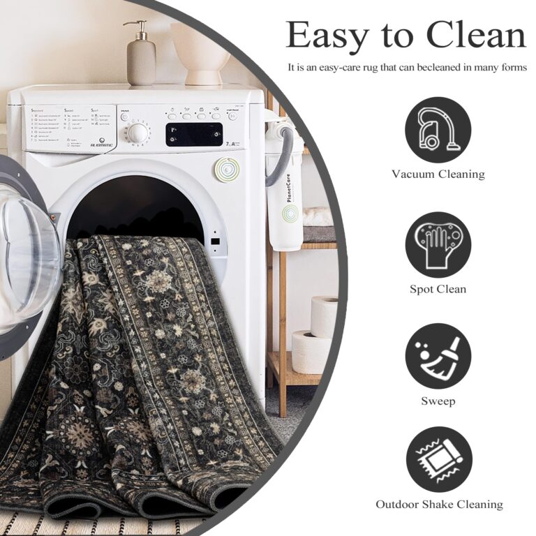 Ruaruarug Area Rug Non Slip Machine Washable Ultra Soft Outdoor/Living Room/Classroom/Bedroom/Kitchen Dark Gray, 8'×10' - Image 6