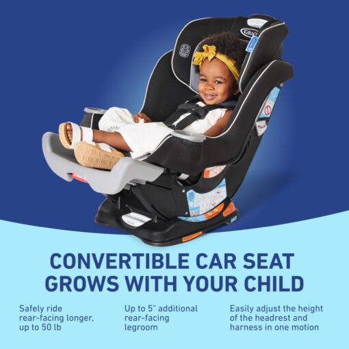 Graco Extend2Fit Convertible Car Seat, Rear-Facing and Forward-Facing, Extended Rear-Facing Seat Option, Redmond, Ideal for Newborns, Infants, and Toddlers - Image 5
