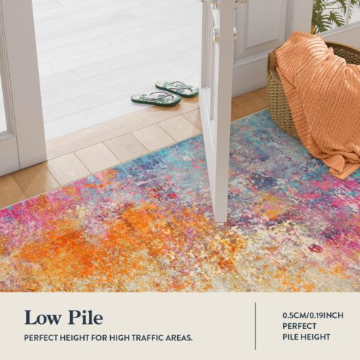 Lahome Modern Abstract Area Rugs 9x12 Living Room Rug Non Slip, Washable Colorful 9x12 Area Rug for Bedroom Girls Nursery, Soft Large Accent Carpet for Dining Room Table Office Home Decor - Image 6