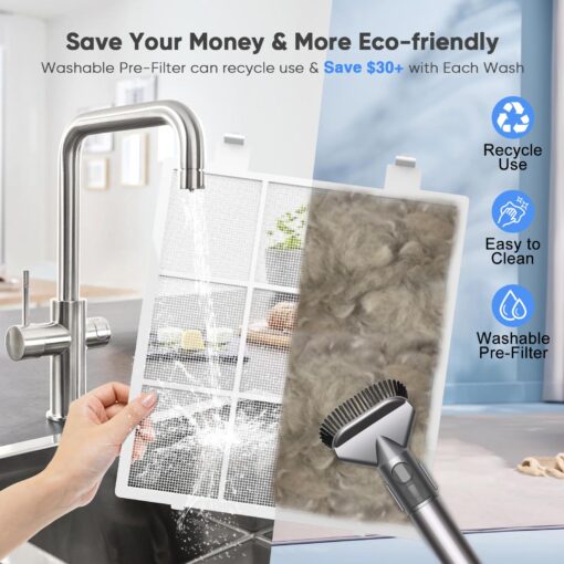 DAYETTE Air Purifiers for Home with H14 Hepa Filters, Air Purifiers for Home Large Room with Washable PreFilters Up to 3000 Ft², Double Air Intake, Air Quality Monitor, 22dB Sleep Mode for Bedroom - Image 9