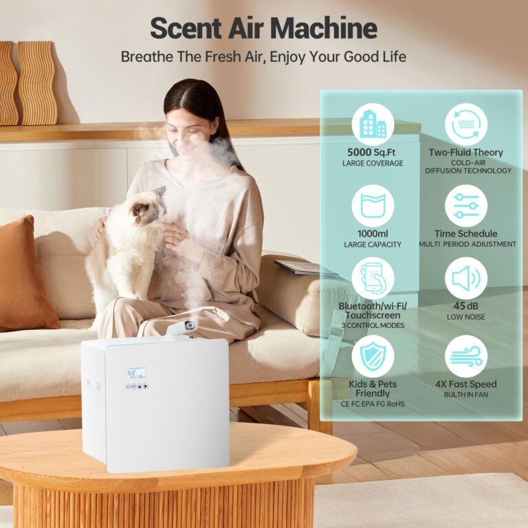 Smart Scent Air Machine for Home, 5000 Sq.Ft Coverage Waterlesss Essential Oil Diffuser with Cold Air Tech 1000ML Hotel Collection Difuser for Large Room, Hotel, Spa, Office - Image 8