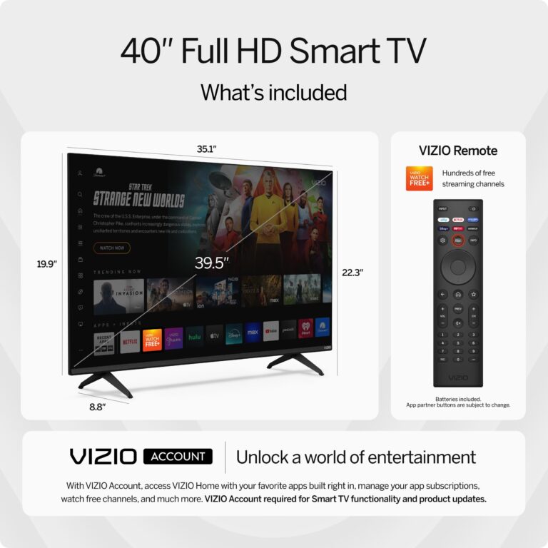 VIZIO 40-inch Full HD 1080p Smart TV with DTS Virtual: X, Alexa Compatibility, Google Cast Built-in, Bluetooth Headphone Capable, (VFD40M-08 New) - Image 19
