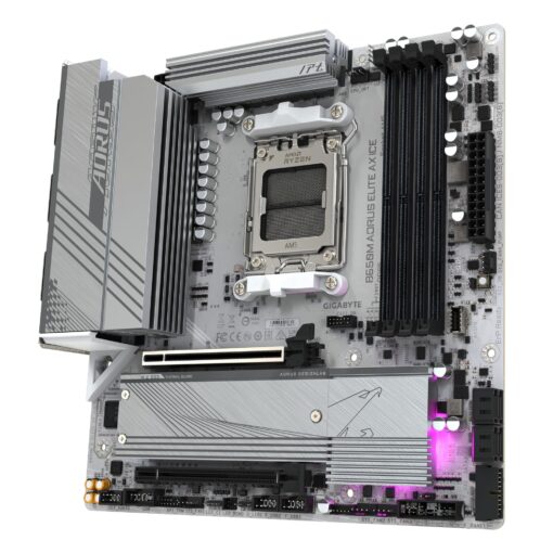 GIGABYTE B650M AORUS Elite AX ICE AM5 LGA 1718 AMD B650 M-ATX Motherboard with 5-Year Warranty, DDR5, 2* M.2, PCIe 5.0, USB 3.2 Gen2X2 Type-C, 2.5GbE LAN, Q-Flash Plus, EZ-Latch - Image 4
