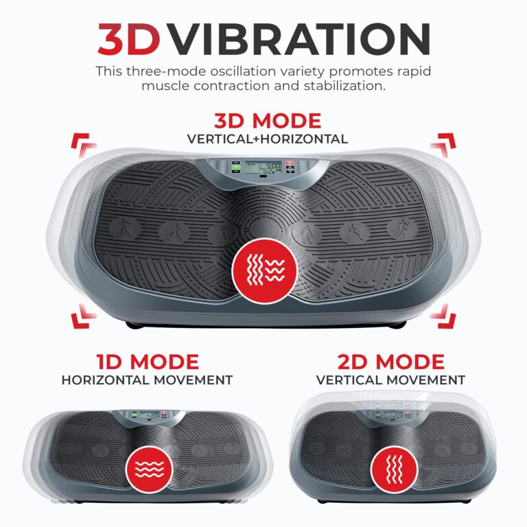Sunny Health & Fitness 3D Vibration Plate Exercise Platform with Dual Resistance Bands - Total Body Shaker Machine with 16 Speed Settings and 3 Vibration Modes – SF-VP822057 - Image 7