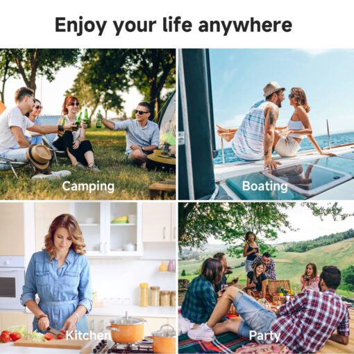 BODEGACOOLER 12 Volt Car Refrigerator,38 Quart Portable Freezer,Car Fridge Dual Zone APP Control,36L -4℉-68℉ Electric Compressor Cooler 12/24V DC and 100-240V AC for RV,Travel,Camping,Road Trip - Image 6