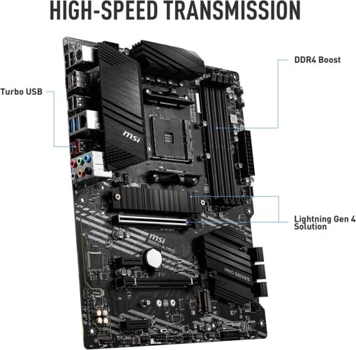 INLAND AMD Ryzen 7 5700X 8-Core 16-Thread Unlocked Desktop Processor with MSI B550-A PRO ProSeries Motherboard (AMD AM4, DDR4, PCIe 4.0, SATA 6Gb/s, M.2, USB 3.2 Gen 2 ATX) - Image 3