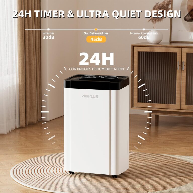 AIRPLUS 4,500 Sq. Ft. 70pint Dehumidifier, Humidity with Auto Shut off, Auto Drain or Manual Drainage, 0.8 gal Water Tank Capacity for Home and Basement - Image 3