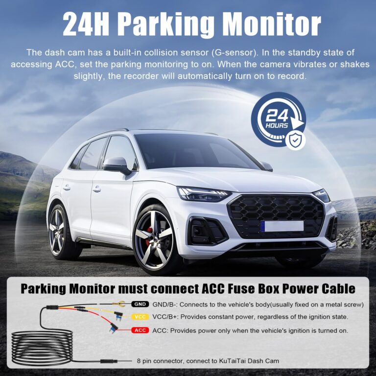 KuTaiTai Front 4K + Rear 1080P Dash Cam for Audi 2019 2020 2021 2022 2023 2024 A4 A6 Allroad A3 A5 Q5 S4 S6 Q7 A8 S8 TT A7 S5 Q3 S3 S7 RS3 RS5 RS6 e-tron (Model A), OEM Look, WiFi & APP, 128GB Card - Image 2
