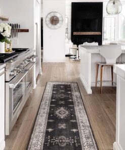 Ruggable Washable 2x7 Runner Rug, Verena Dark Wood, Premium Rugs for Hallway, Kitchen, Entryway, Living Room, Bedroom, Office with Gripper Non Slip Pad