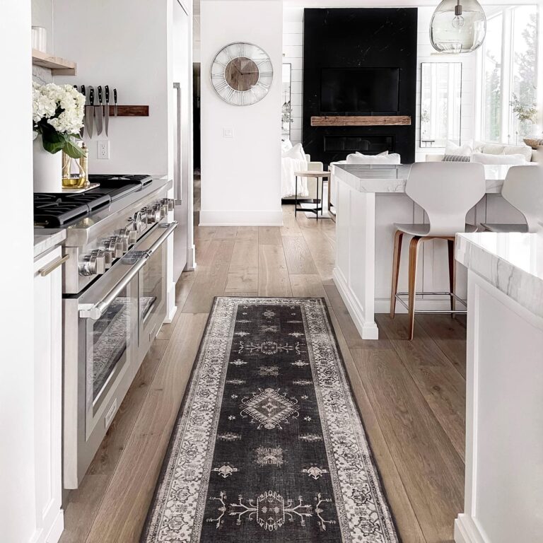 Ruggable Washable 2x7 Runner Rug, Verena Dark Wood, Premium Rugs for Hallway, Kitchen, Entryway, Living Room, Bedroom, Office with Gripper Non Slip Pad