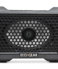 ECOXGEAR Defender: Outdoor Portable Bluetooth Speaker, 121dB Massive Sound, Waterproof and Drop Proof, with LED Party Lights, Pair up to 100, 25+ Hours Playtime (Black Oak)