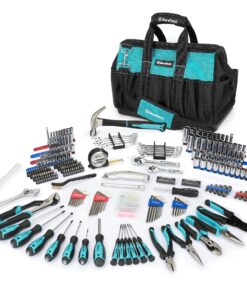 DURATECH 269-Piece Socket Wrench and Home Repair Hand Tool Kit- Daily Use Mechanics Hand Tool Kit with Wide Open Mouth Tool Bag