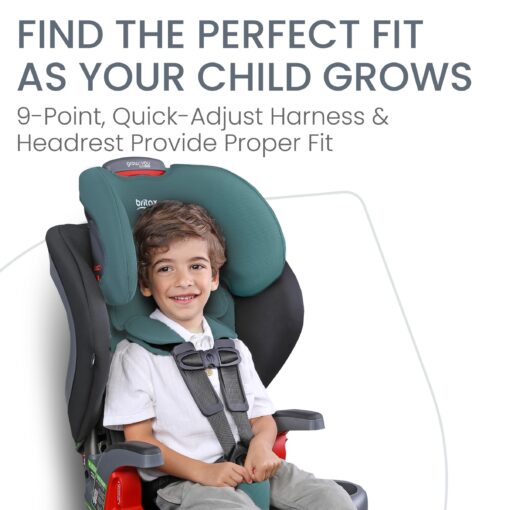 Britax Grow with You ClickTight Harness-2-Booster Car Seat, 2-in-1 High Back Booster, Green Contour - Image 5