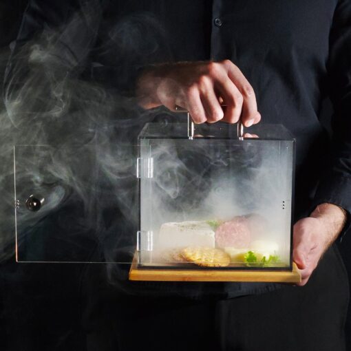 SIGVAL The Smoking Cube - Cocktail Smoker and Smoking Box Kit, Magnetically Removable Display Board, with Wood Chips - Image 6