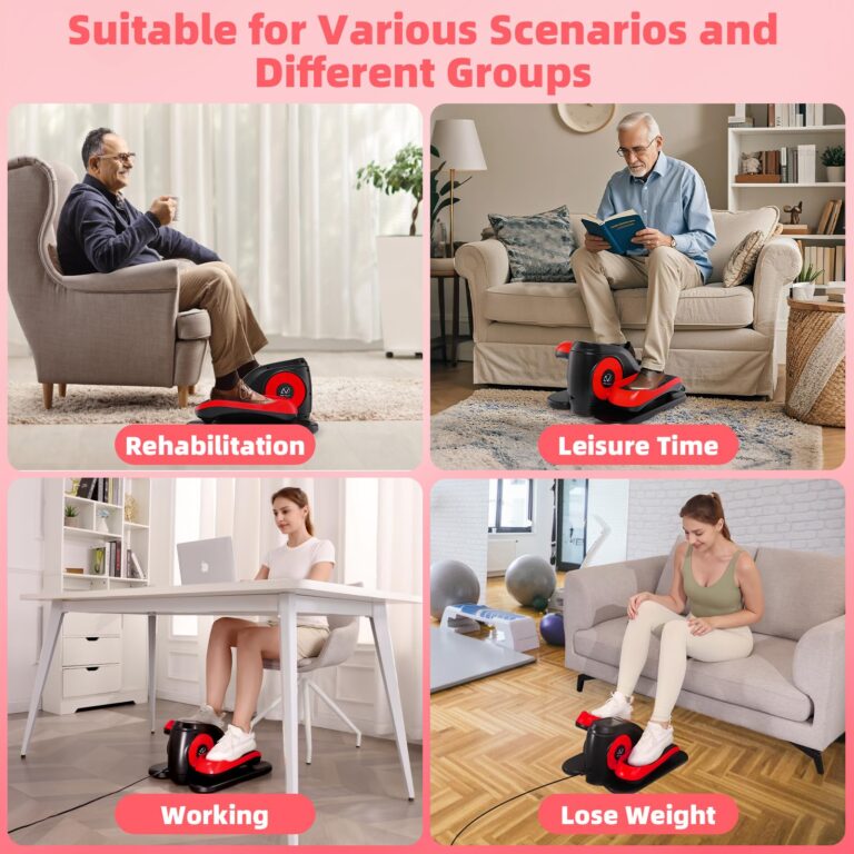 ANCHEER Under Desk Elliptical, Ellipse Leg Exerciser for Seniors Fully Assembled , Electric Seated Pedal Exerciser with Remote Control & 12 Adjustable Speed/Resistance - Image 3