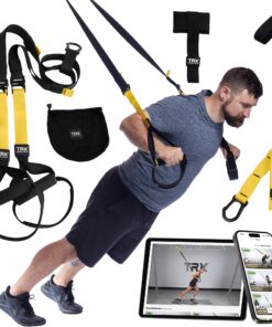 TRX All-in-ONE Suspension Training System: Full Body Workouts for Your Home Gym, Travel, and Outdoors | Includes Indoor & Outdoor Anchors, Workout Guide and Video Downloads