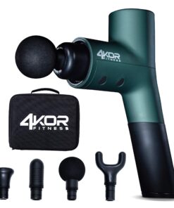 4KOR Fitness Muscle Percussion Massage Gun, Deep Tissue Vibration Massager, Rechargeable Handheld Stimulation, Ultra Quiet