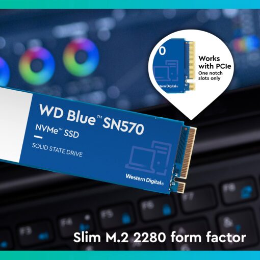 Western Digital 2TB WD Blue SN570 NVMe Internal Solid State Drive SSD - Gen3 x4 PCIe 8Gb/s, M.2 2280, Up to 3,500 MB/s - WDS200T3B0C - Image 5