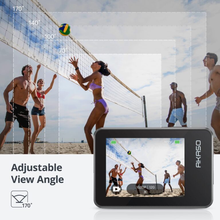 AKASO Brave 7 4K30FPS 20MP WiFi Action Camera with Touch Screen IPX8 33FT Waterproof Camera EIS 2.0 Zoom Support External Mic Voice Control with 2X 1350mAh Batteries Vlog Camera - Image 3