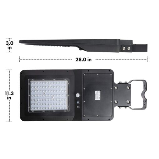 Wagan EL8592 4800 Lumens LED Integrated Solar Powered Street Lamp Flood Light With Remote Motion Sensor Waterproof Weatherproof Dusk to Dawn LED Light for Outdoor Garden Yard Path Parking Lot - Image 7