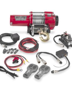 Stealth Winches UTV ATV Winch 3500lb, 12v Electric Winch with 2 Wireless remotes and Steel Rope, Perfect for Off-Road Towing Trailer Winch Truck Portable Winch, with Roller Fairlead & Mounting Plate