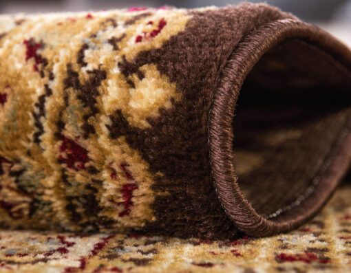 Unique Loom Voyage Collection Traditional Oriental Classic Intricate Design Area Rug (10' 0 x 13' 0 Rectangular, Brown/Ivory) - Image 5