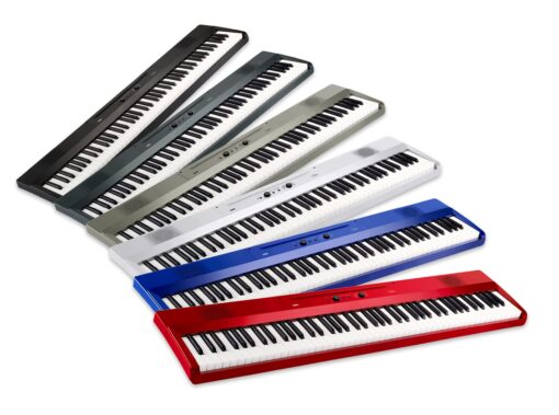 Korg Liano Portable 88-key Digital Piano w/ Semi-Weighted Keys, Bass Reflex Speakers and includes a Sustain Pedal & Power Adapter - Red - Image 2