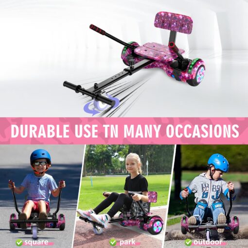 CBD Scooter with Corlorful LED Lights,6.5" Wheels, Dual 300W Motor Scooter for Kids Girls Boys Adults, All Ages,Purple - Image 2