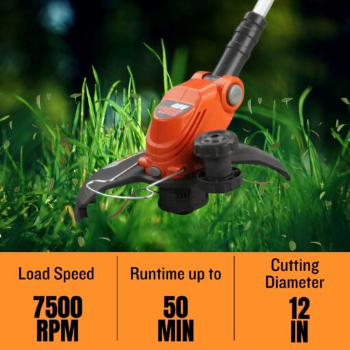 Redback 40V String Trimmer and Edger Combo Kit Cordless Weed Eater Brushless Motor with 2AH Battery and 5A Charger - Image 6