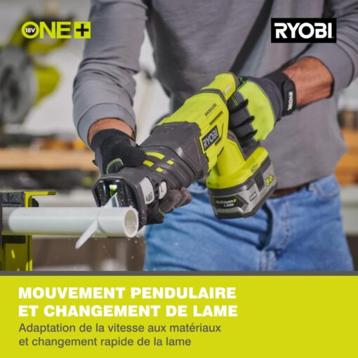 Ryobi R18RS7-0 One+ Cordless Brushless Recip Saw, 18 V, Hyper Green - Image 4
