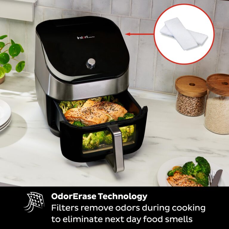Instant Vortex Plus 6QT Air Fryer with Odor Erase Technology, 6-in-1 Functions that Crisps, Roasts, Broils, Dehydrates, Bakes & Reheats, 100+In-App Recipes, from the Makers of Instant Pot,1700W,Black - Image 5