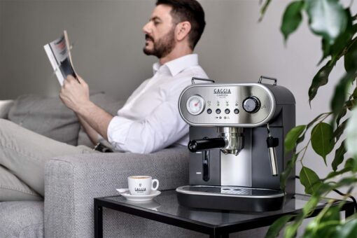 Gaggia Carezza De Luxe Espresso Machine, 47oz, Silver - Image 4