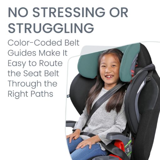 Britax Grow with You ClickTight Harness-2-Booster Car Seat, 2-in-1 High Back Booster, Green Contour - Image 6