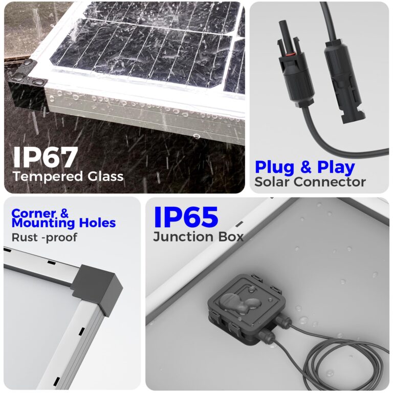 Voltset 200W 12V Solar Panels, High Efficiency 9BB Cell Monocrystalline Solar Panel IP67 Waterproof, Suitable for RV, Marine, Rooftop, Home, Yacht, Off-Grid Applications (2-Pack 100W) - Image 6