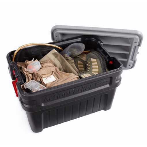 Rubbermaid ActionPacker️ 24 Gal Lockable Storage Box Pack of 2, Outdoor, Industrial, Rugged, Grey and Black - Image 5