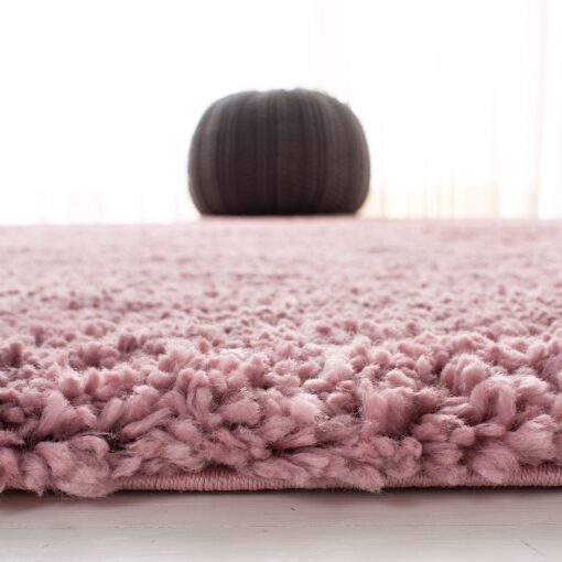 SAFAVIEH Fontana Shag Collection Area Rug - 5'3" x 7'6", Pink, Solid Design, Non-Shedding & Easy Care, 2-inch Thick Ideal for High Traffic Areas in Living Room, Bedroom (FNT800U) - Image 3