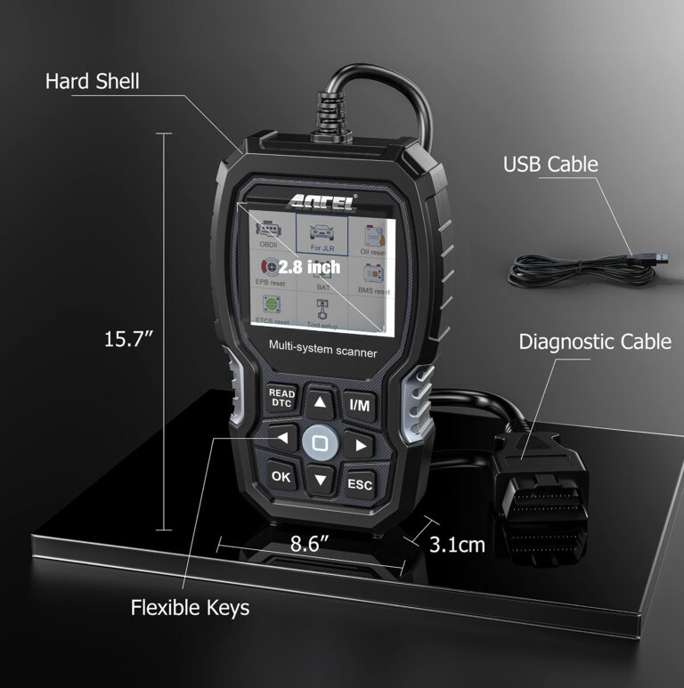 ANCEL LD700 All Systems Diagnostic Scan Tool fit for Land Rover Jaguar, Full Functions OBD2 Scanner with Car Battery Registration, Oil Reset, Check Engine, ABS, Airbag, OBDII Code Reader fit for JLR - Image 2