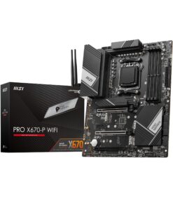 MSI PRO X670-P WiFi ProSeries Motherboard (AMD AM5, DDR5, PCIe 4.0, SATA 6Gb/s, M.2, USB 3.2 Gen 2, Wi-Fi 6E, HDMI/DP, ATX) (Renewed)