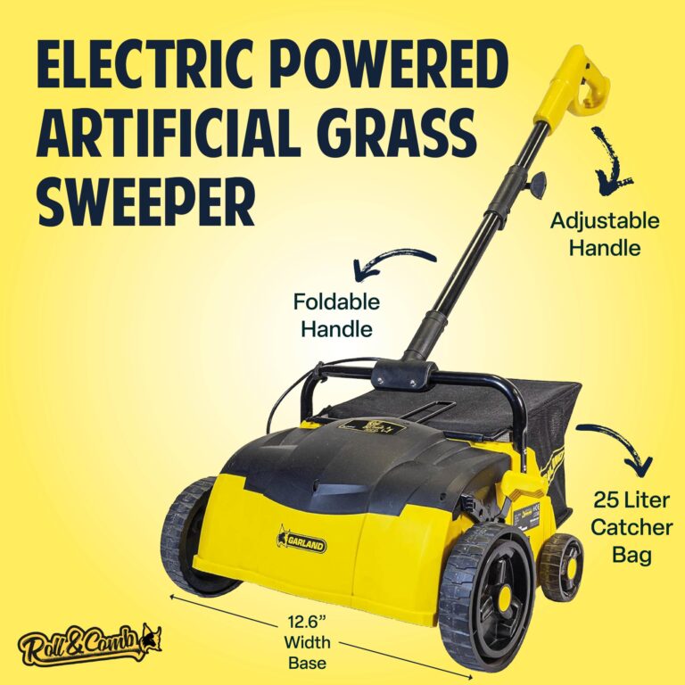 Artificial Turf Vacuum Sweeper by Roll & Comb, Corded Electric Lawn Rake for Artificial Grass, Cool Gardening Gift, 25 Liter Leaf Collector, Model 302e, 19.8lb. - Image 5