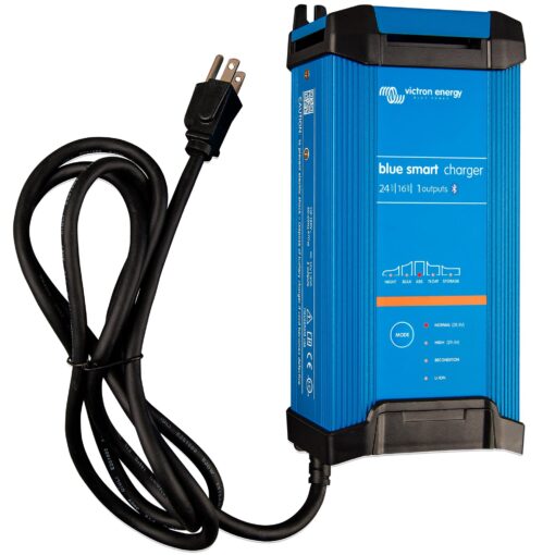 Victron Energy Blue Smart IP22 Smart Car Battery Charger 24V 16A, Float & Trickle Charger and Desulfator for Motorcycle, ATV, RV, Lithium and Deep Cycle Batteries