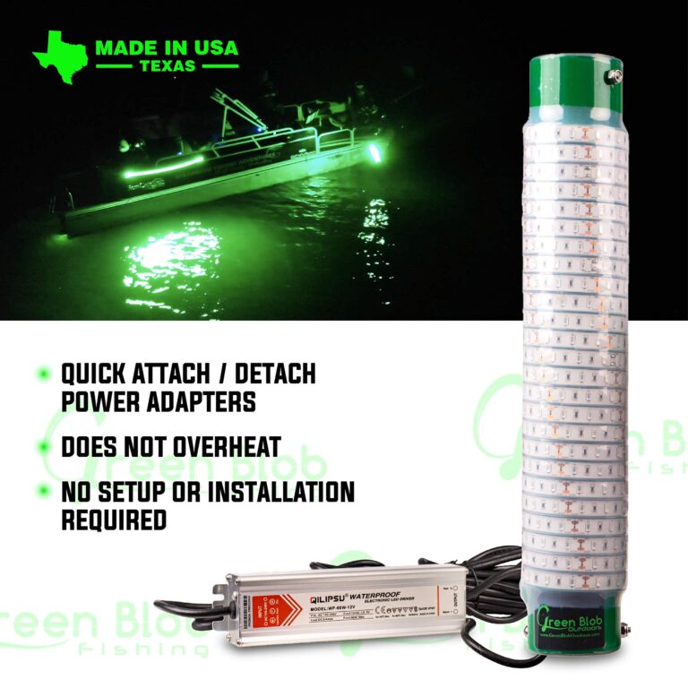Green Blob Outdoors Underwater Fishing Lights, American Made, Docks and Boats, Brightest Fish Attractor for Snook, Bass, Crappie, Striper, Bait, Catfish and More (Green, 110V 15000 30ft) - Image 4
