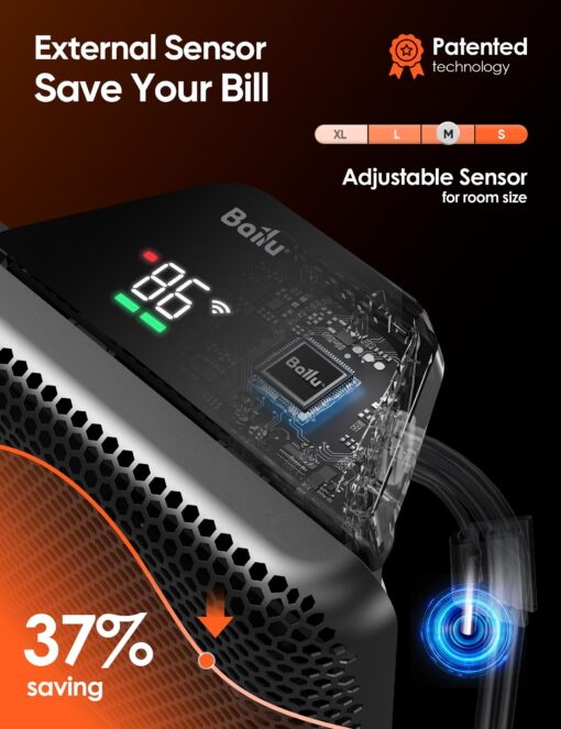 Ballu Convection Panel Space Heater,Whole Room Electric Space Heater Indoor with Program Thermostat,Wifi App,Portable Standing Wall Mount,Heater Indoor Use Large Room,Work with Alexa - Image 5