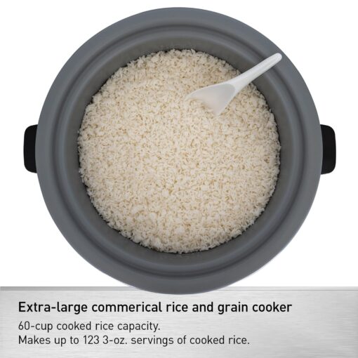 Panasonic Commercial Rice Cooker, Extra-Large Capacity 60-Cup (Cooked), 30-Cup (Uncooked) with One-Touch Operation and Durable Non-Stick Coated Pan - SR-GA541FH – Silver - Image 6